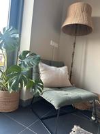 Twee groene lounge stoelen, Ophalen, Gebruikt, Eenpersoons, Minder dan 150 cm