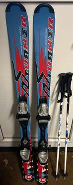Turner Junior Ski's 120cm + Salomon Stokken 85cm, Gebruikt, 100 tot 140 cm, Carve, Skiën