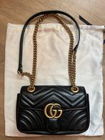 Gucci GG Marmont small shoulder bag black leather, Ophalen of Verzenden, Zo goed als nieuw, Zwart