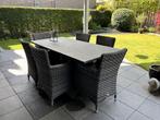 Gratis: tuintafel belgisch hardsteen met 6 stoelen, Kunststof, Gebruikt, Rechthoekig, Ophalen