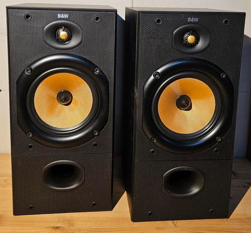 B&W DM602 2-weg basreflex Made in the UK, prima staat, Audio, Tv en Foto, Luidsprekers, Gebruikt, Front, Rear of Stereo speakers