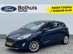 Ford Fiesta EcoBoost 100PK Titanium Automaat I Cruise I Clim, Gebruikt, Blauw, 620 kg, Origineel Nederlands