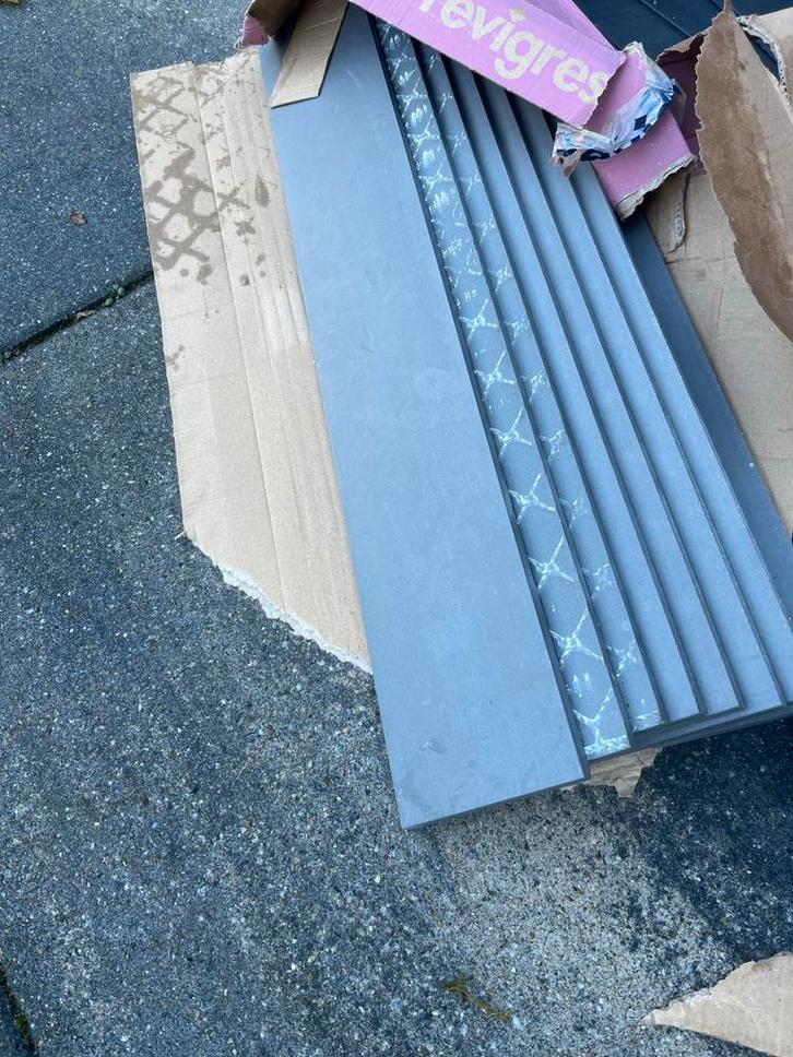 Revigres Flint Gris Keramische Tegels, Doe-het-zelf en Verbouw, Tegels, Gebruikt, Vloertegels, Keramiek, 40 tot 60 cm, Minder dan 20 cm