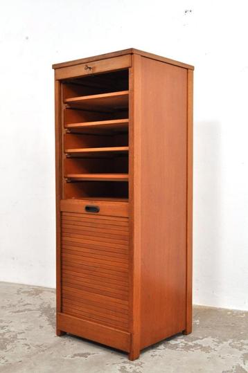 Vintage archiefkast roldeurkast eiken kast jaren 30 beschikbaar voor biedingen