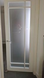 Svedex binnendeur 88x231,5 met satijnglas, Ophalen, 215 cm of meer, Binnendeur, Glas