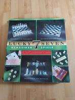 Prachtige set spellen met glazen schaak/dambord etc.Lucky 7, Hobby en Vrije tijd, Gezelschapsspellen | Bordspellen, Nieuw, Een of twee spelers