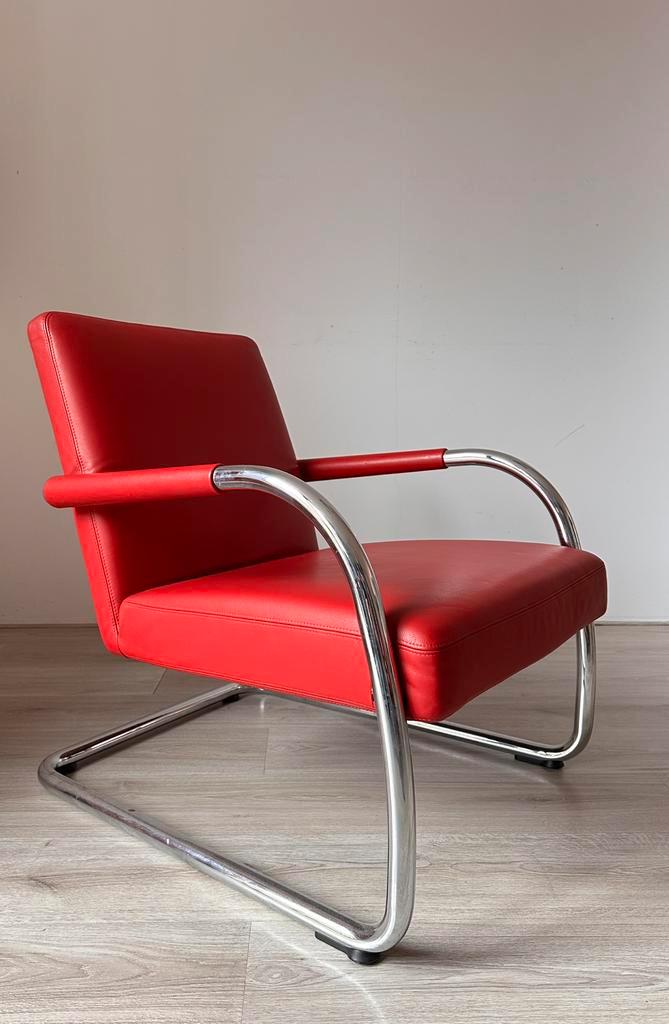 2 Vitra Visasoft lounge fauteuils, Huis en Inrichting, Fauteuils, Zo goed als nieuw, Leer, 50 tot 75 cm, 75 tot 100 cm, Ophalen