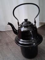 Zwarte vintage theepot emaille ketel zakketel, Antiek en Kunst, Antiek | Emaille, Ophalen of Verzenden
