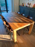 Houten Eettafel, Huis en Inrichting, Tafels | Eettafels, Ophalen, Gebruikt, 100 tot 150 cm, Teakhout