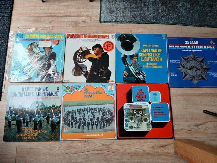 LP's Marsmuziek, Politiekapel, Mariniers, Luchtmacht 7x, Cd's en Dvd's, Vinyl | Wereldmuziek, Gebruikt, Europees, 12 inch, Ophalen of Verzenden