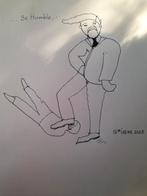 Zelensky BE HUMBLE!  S*IRENE cartoon 2025, Antiek en Kunst, Verzenden