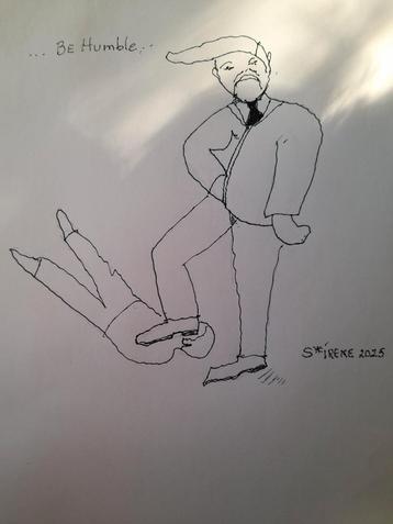 Zelensky BE HUMBLE!  S*IRENE cartoon 2025 beschikbaar voor biedingen