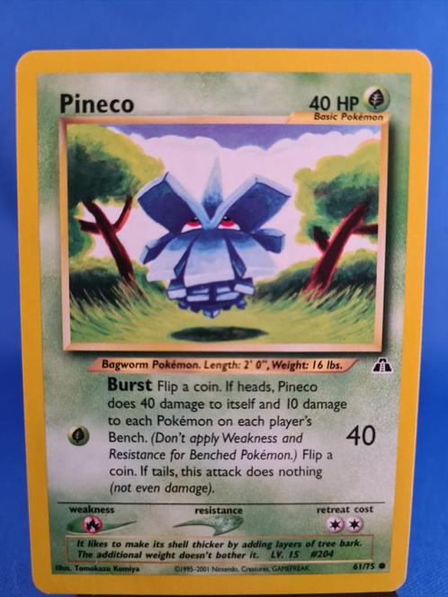 Pineco 61/75 - Neo Discovery, Hobby en Vrije tijd, Verzamelkaartspellen | Pokémon, Gebruikt, Losse kaart, Verzenden