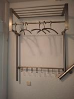 Metalen wandkapstok met hoedenplank, Huis en Inrichting, Woonaccessoires | Kapstokken, Zo goed als nieuw, Minder dan 100 cm, Metaal