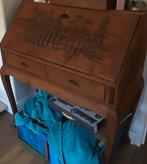 Secretair kastje met oosterse houtsnij werk, Ophalen, Gebruikt, Mooi