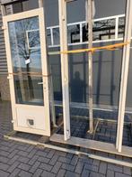Kunststof achterdeur met kozijn, Kunststof, Gebruikt, Ophalen of Verzenden, Buitendeur