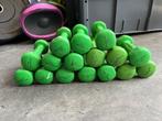 16 x 1 kg rubberen dumbell lichtgroen, Dumbbell, Gebruikt, 16 x 1 kg, Gewichten