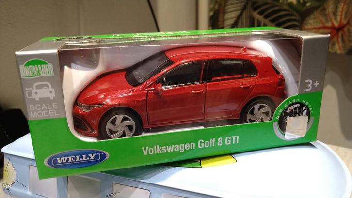 Welly Volkswagen Golf GTI 8 MK8 CD1 2020 Kings Red Metallic, Hobby en Vrije tijd, Modelauto's | 1:43, Nieuw, Auto, Overige merken