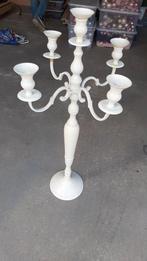 Witte kandelaar groot, Antiek en Kunst, Ophalen