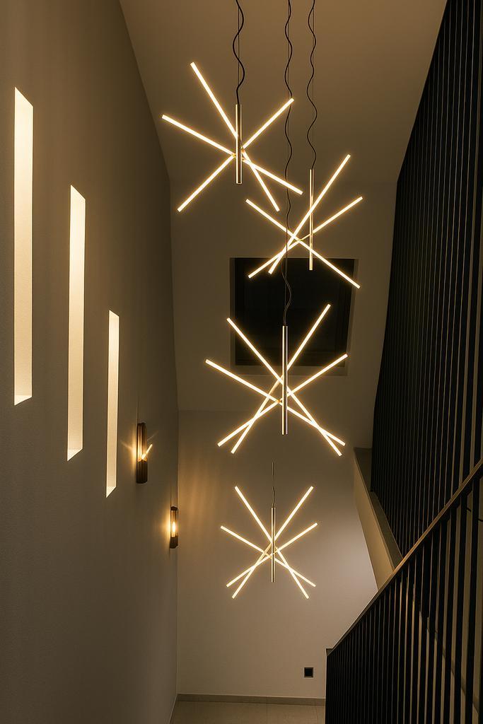 Moderne designlamp hanglampen Trio Tiriac – 4 stuks, Huis en Inrichting, Lampen | Hanglampen, Nieuw, Minder dan 50 cm, Kunststof