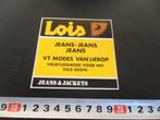 sticker VT modes Van Lierop  LOIS JEANS vrijetijdsmode, Verzamelen, Ophalen, Zo goed als nieuw, Bedrijf of Vereniging