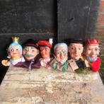 Set van 6 oude poppenkastpoppen, Ophalen of Verzenden