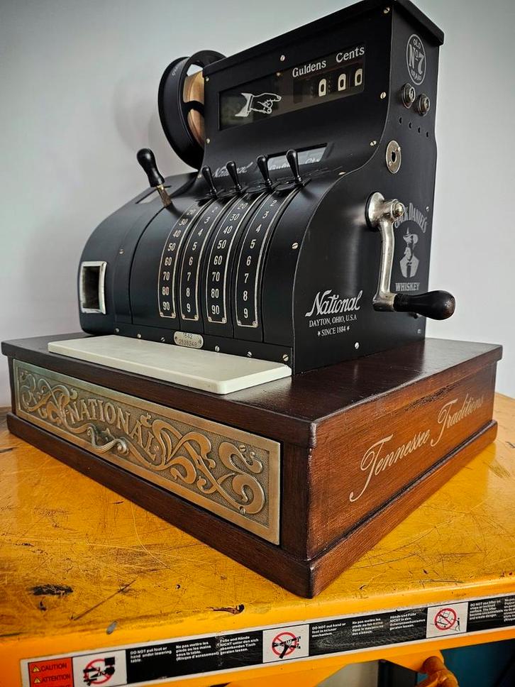 Antieke kassa "National" uit 1926 "Jack Daniels", Antiek en Kunst, Antiek | Kantoor en Zakelijk, Ophalen