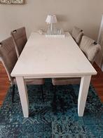 Eettafel+stoelen, Huis en Inrichting, Ophalen, 4 tot 6 stoelen