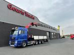 MAN TGX 33.560 8X4 TRIDEM + HMF 4020-K8 KRAAN/KRAN/CRANE/GRU, Auto's, Vrachtwagens, Automaat, Euro 6, Blauw, MAN