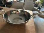 Wmf wokpan, Huis en Inrichting, Keuken | Potten en Pannen, Ophalen, Inductieplaat, Zo goed als nieuw, Rvs