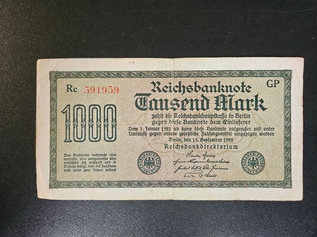 Duitsland pick 76g 1922, Postzegels en Munten, Bankbiljetten | Europa | Niet-Eurobiljetten, Ophalen of Verzenden, Duitsland, Los biljet