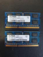 1x Elpida 4GB 2Rx8 PC3 10600S 8-10-F2 DDR 3, Computers en Software, RAM geheugen, Ophalen of Verzenden, Gebruikt, DDR3, Desktop