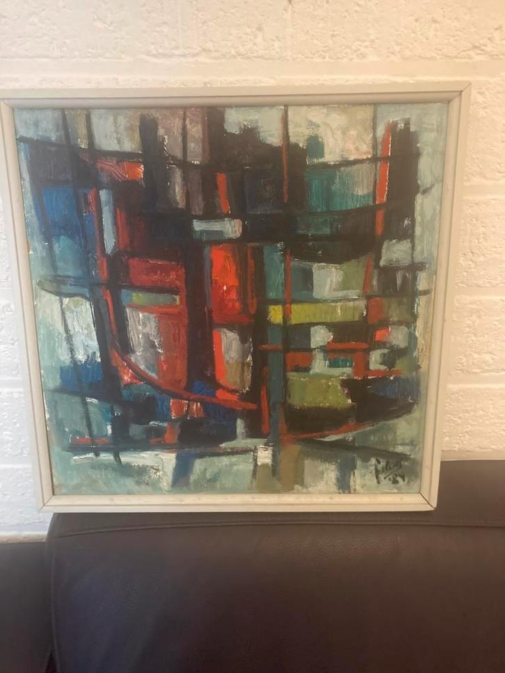 Zeldzaam schilderij vd kunstenaar Herman Filott, Antiek en Kunst, Kunst | Schilderijen | Abstract, Ophalen