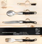 Tapascouvert van Laguiole Style de Vie Zwart 16-delig nieuw, Ophalen, Nieuw, Rvs of Chroom, Bestekset