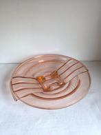 Art deco roze persglas schaal Walther & Sohne, Ophalen of Verzenden