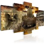 318 Rome Italie 5 Luik Canvas Schilderij 200x100cm 2 maten, Ophalen of Verzenden