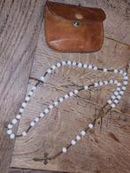 oude witte halfedelstenen rozenkrans, begin 1900, Antiek en Kunst, Ophalen of Verzenden