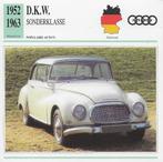 Autokaart dkw sonderklasse ( 1952- 1963 ), Ophalen of Verzenden, Zo goed als nieuw, Auto's