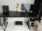 IDÅSEN Bureau zit/sta, zwart/donkergrijs, 160x80 cm, elektri, Ophalen, Elektrisch, Zo goed als nieuw, Bureau