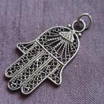 Zilveren Hanger Israël: Hamsa Hand van Fatima, Verzenden, Zilver, Zilver