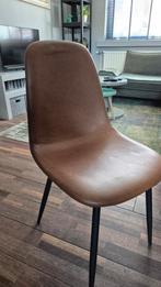 Cognac Eetkamerstoelen & Fauteuils - Zo Goed Als Nieuw, Ophalen, Bruin, Zo goed als nieuw, Metaal