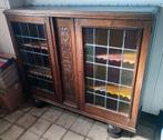 vitrinekast glas in lood, Antiek en Kunst, Antiek | Meubels | Kasten, Ophalen
