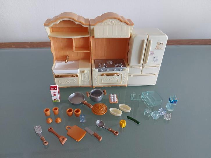 Sylvanian Families Keuken Set, Kinderen en Baby's, Speelgoed | Poppen, Zo goed als nieuw, Overige typen, Ophalen of Verzenden