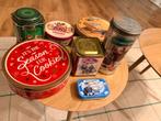 Vintage voorraadblikken – koek, koffie, thee – set van 7, Ophalen of Verzenden, Zo goed als nieuw