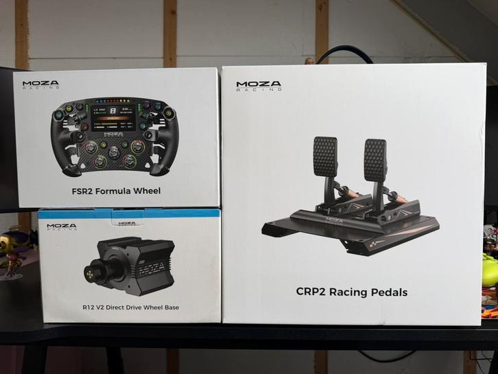 Simracing setup Moza., Computers en Software, Joysticks, Zo goed als nieuw, Ophalen