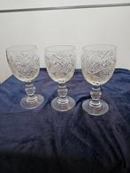 Vintage wijnglazen kristal, Huis en Inrichting, Ophalen of Verzenden, Glas, Pot, Bus of Blik