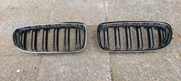 Set van BMW E90 grill, hoogglans zwart, chromen omlijsting  beschikbaar voor biedingen