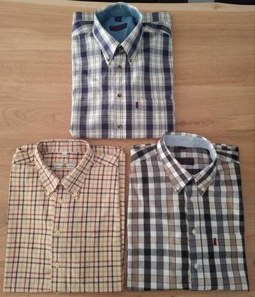 3x blouse / overhemd: 2x korte mouw, 1x lang, maat 43/44 XL beschikbaar voor biedingen