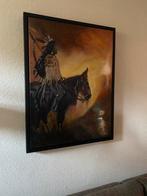 Indianen Schilderij - Studio Love for Art, Antiek en Kunst, Kunst | Schilderijen | Klassiek, Ophalen of Verzenden