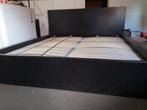 Bedframe Ikea Malm 180x200 zwart, Ophalen, Gebruikt, Zwart, Tweepersoons